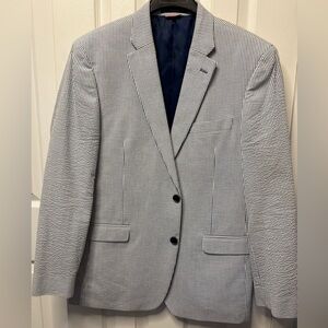 Tommy Hilfiger blue seersucker sports jacket size 42R